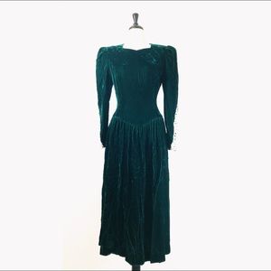 Talbots Joan Leslie Vintage Green evening dress 6